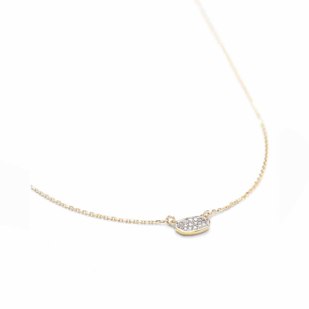 Kendra Scott Marisa Pendant Necklace in White Diamond & 14K Gold- Fine Jewelry